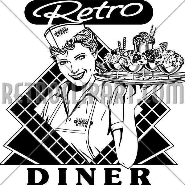 Retro Diner Waitress 2